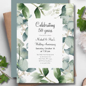 Eucalyptus 50ste bruiloft Jubileum Kaart