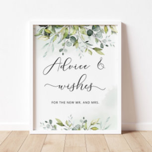Eucalyptus advies en wensen voor pasgetrouwden poster