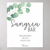 Eucalyptus - Affiche de bar à sangria (Devant)
