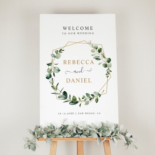 Eucalyptus Affiche de bienvenue Mariage de verdure