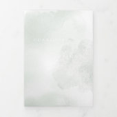 Eucalyptus alles in één QR-code Fotobruiloft Drieluik Uitnodiging (Cover)
