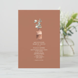 Eucalyptus Amber Apothecary Terracotta Wedding Kaart