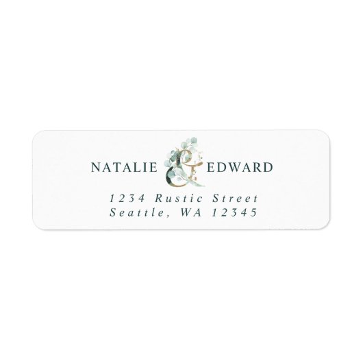 Eucalyptus Ampersand Gold Green Etiket (Voorkant)