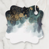 Eucalyptus Ampersand Gouden Groene Bruiloft Dank u Bedankjes Labels (Achterkant)