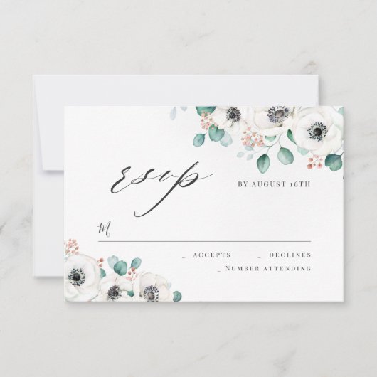 Eucalyptus anemone floral mariage rustique RSVP (Devant)