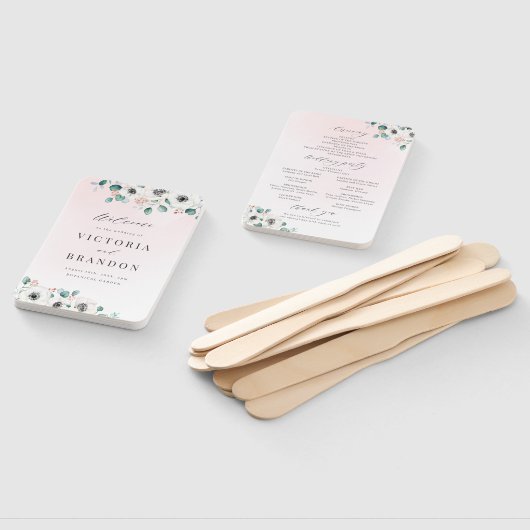 Eucalyptus anemone floral rustitprogramma's handwaaier (Niet-gemonteerd)