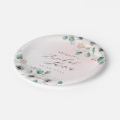 Eucalyptus anemone florale rustige vrijgezellenfee papieren bordje (Gekanteld)