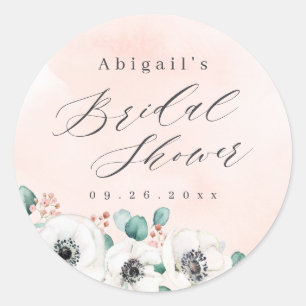 Eucalyptus anemone florale rustige vrijgezellenfee ronde sticker