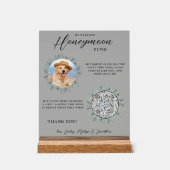 Eucalyptus Animal Mariage Chien Photo Lune de miel (Recto)