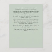 Eucalyptus Aquarel Details Envelopkaart Informatiekaartje (Achterkant)