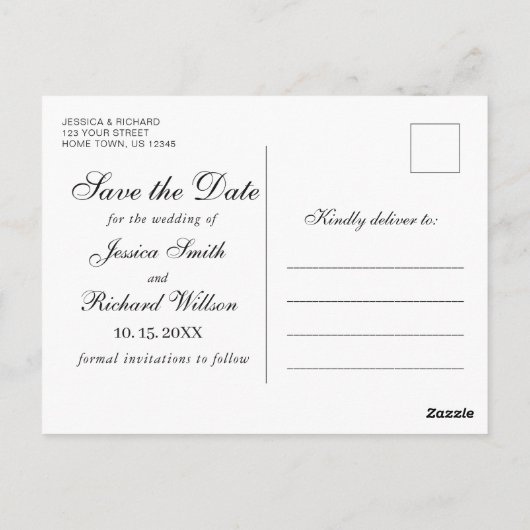 Eucalyptus Aquarelle Enregistrer la date Carte pos (Dos)