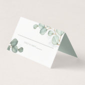 Eucalyptus Aquarelle Mariage Élégant Numéro de tab (Front)