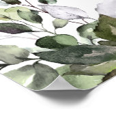 Eucalyptus Aquarelle Mariage Photo Prop Poster (Coin)