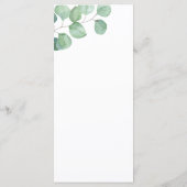 Eucalyptus aquarelle - Menu de mariage (Dos)
