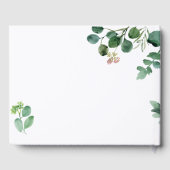 Eucalyptus avec écriture élégante livre d'or (Verso)