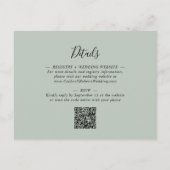 Eucalyptus avond bruiloft receptie uitnodiging (Achterkant)