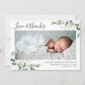 Eucalyptus Baby Foto Aankondiging (Voorkant)