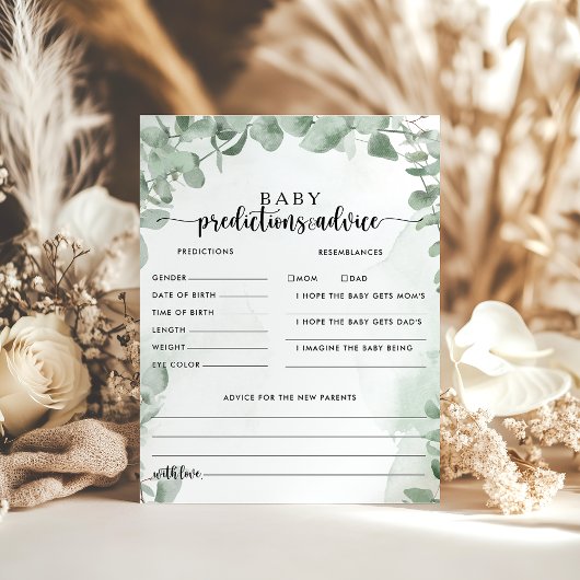 Eucalyptus Baby Predictions et cartes de conseil