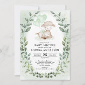 Eucalyptus Baby Sheep Little Lamb Neutrale Shower Kaart (Voorkant)