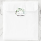 Eucalyptus Baby shower Classic Round Sticker (Tas)
