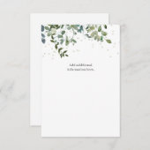 Eucalyptus Baby shower Enclosure Kaart (Voorkant / Achterkant)