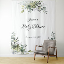 Eucalyptus Baby shower Foto Achtergrond
