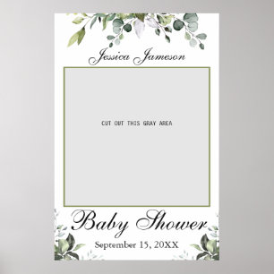 Eucalyptus baby shower foto prop poster