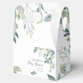 Eucalyptus Baby shower Succulent botanisch script Bedankdoosjes (Geopend)