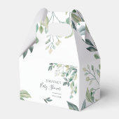 Eucalyptus Baby shower Succulent botanisch script Bedankdoosjes (Voorkant Zijde)
