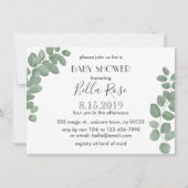 Eucalyptus Baby shower Uitnodiging (Voorkant)