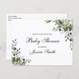 Eucalyptus Baby shower Uitnodiging Briefkaart