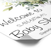 Eucalyptus Baby shower Welkomstteken Poster (Hoek)