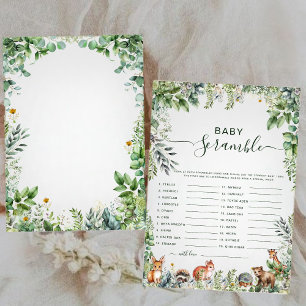 Eucalyptus Baby shower Word Scramble spel