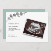 Eucalyptus Baby Zwangerschap Aankondiging (Voorkant / Achterkant)