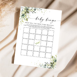 Eucalyptus Babyshower Baby Bingo Spel