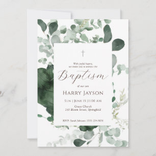 Eucalyptus Baptême de verdure Invitation