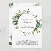 Eucalyptus Baptême de verdure Invitations (Devant / Derrière)