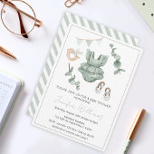 Eucalyptus bébé fille vêtements douche invitation