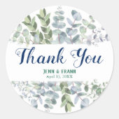 Eucalyptus bedanklabelstickers ronde sticker (Voorkant)