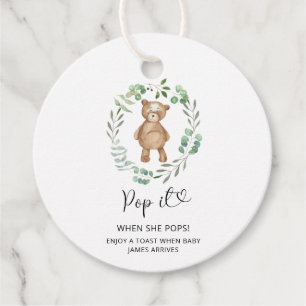 Eucalyptus beer Pop het als ze baby shower pop Bedankjes Labels