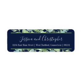 Eucalyptus Berry Bloemen Retouradres Labels Marine