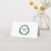 Eucalyptus Berry Botanische Monogram Bruiloft (Achterkant)