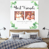 Eucalyptus Best Friends 2 Photo Collage Script BFF Canvas Afdruk (Insitu (Slaapkamer))