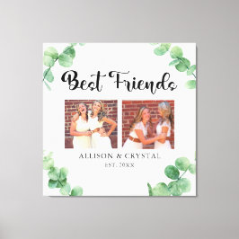 Eucalyptus Best Friends 2 Photo Collage Script BFF Canvas Afdruk