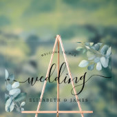 Eucalyptus Bienvenue à notre signe acrylique Maria (Neutre)