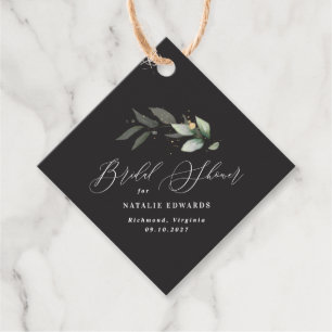 Eucalyptus Black gold vrijgezellenfeest Bedankjes Labels