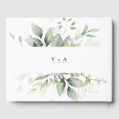 Eucalyptus blad groen bruiloft gastenboek (Achterkant)