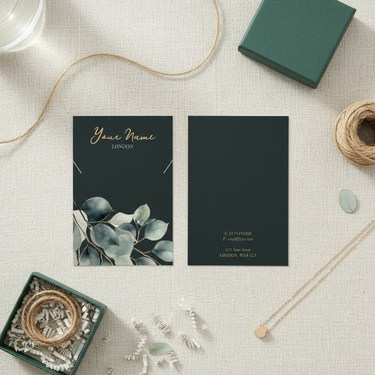 Eucalyptus blad ketting display kaart