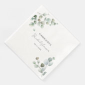 Eucalyptus Bladeren Bruidsdouche Servet (Hoek)