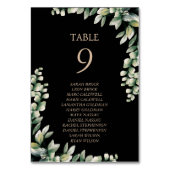 Eucalyptus Bladeren Elegante Tafelkaart Kaart (Voorkant)
